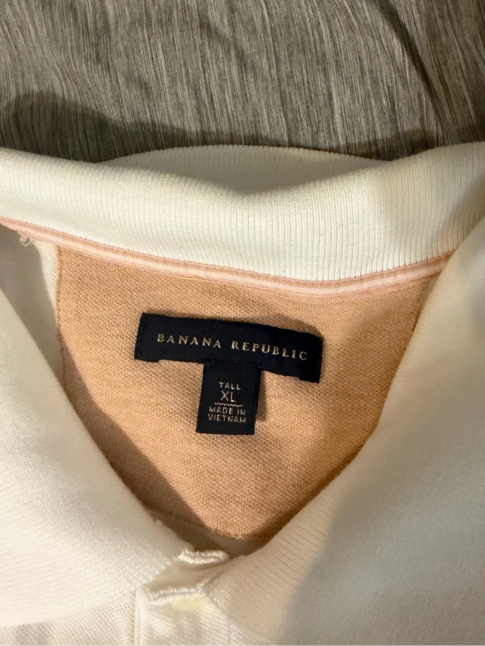 Banana Republic Cream Polo with Peach Interior
